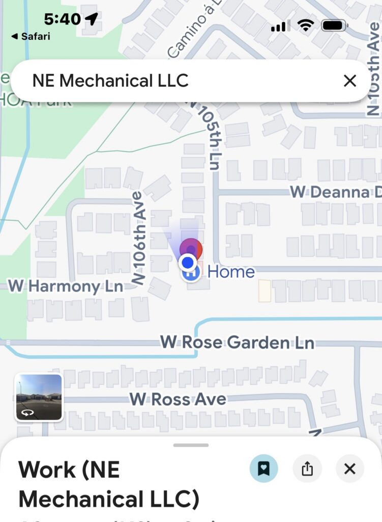 NE Mechanical address